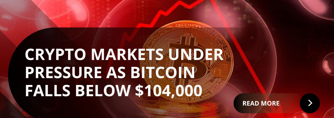 Crypto Markets Under Pressure as Bitcoin Falls Below $104,000