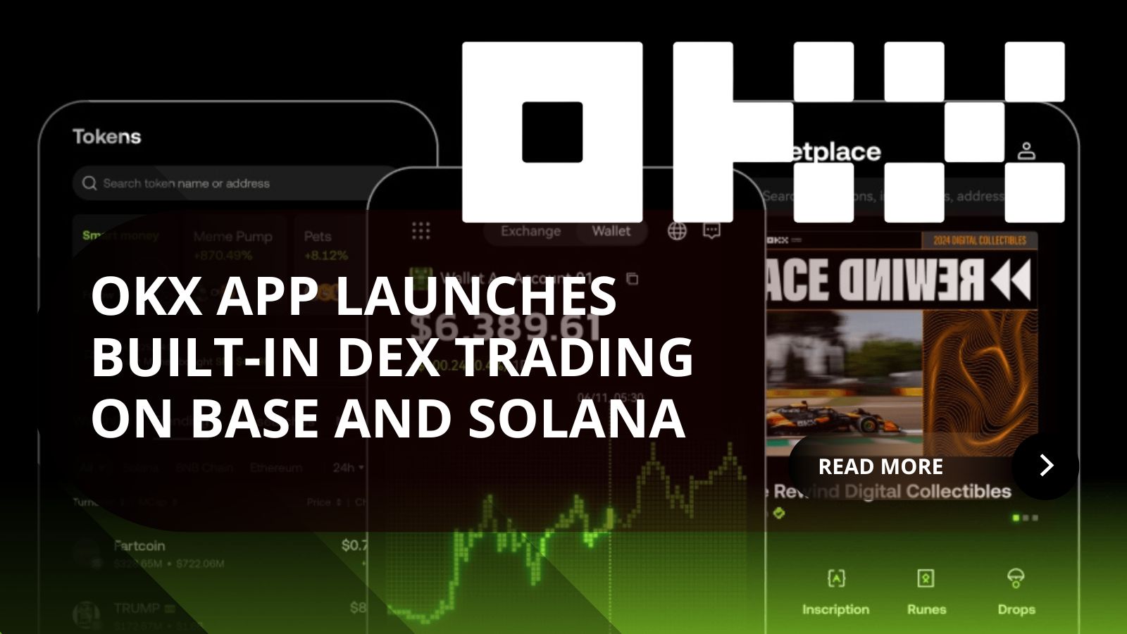 OKX Launches Built-In DEX Trading Across Base, Solana and X Layer