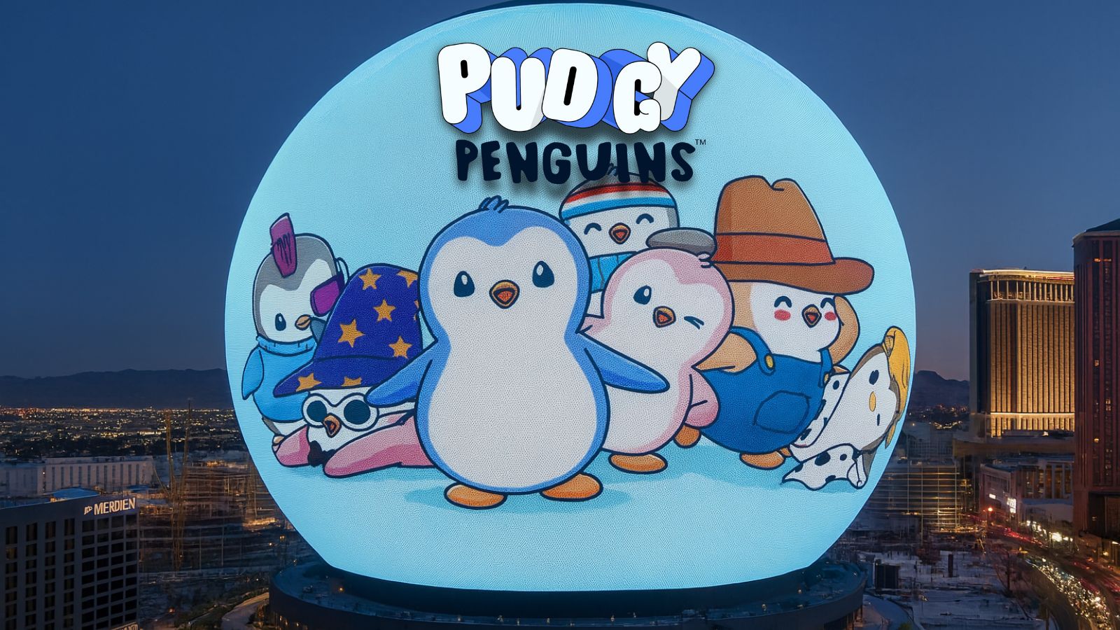 Pudgy Penguins Take Over Las Vegas Sphere in Holiday Campaign